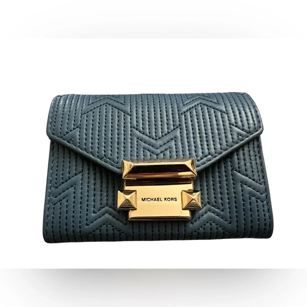 Michael Kors Whitney Small Quilted‎ Leather Wallet & Slim Card Case Set